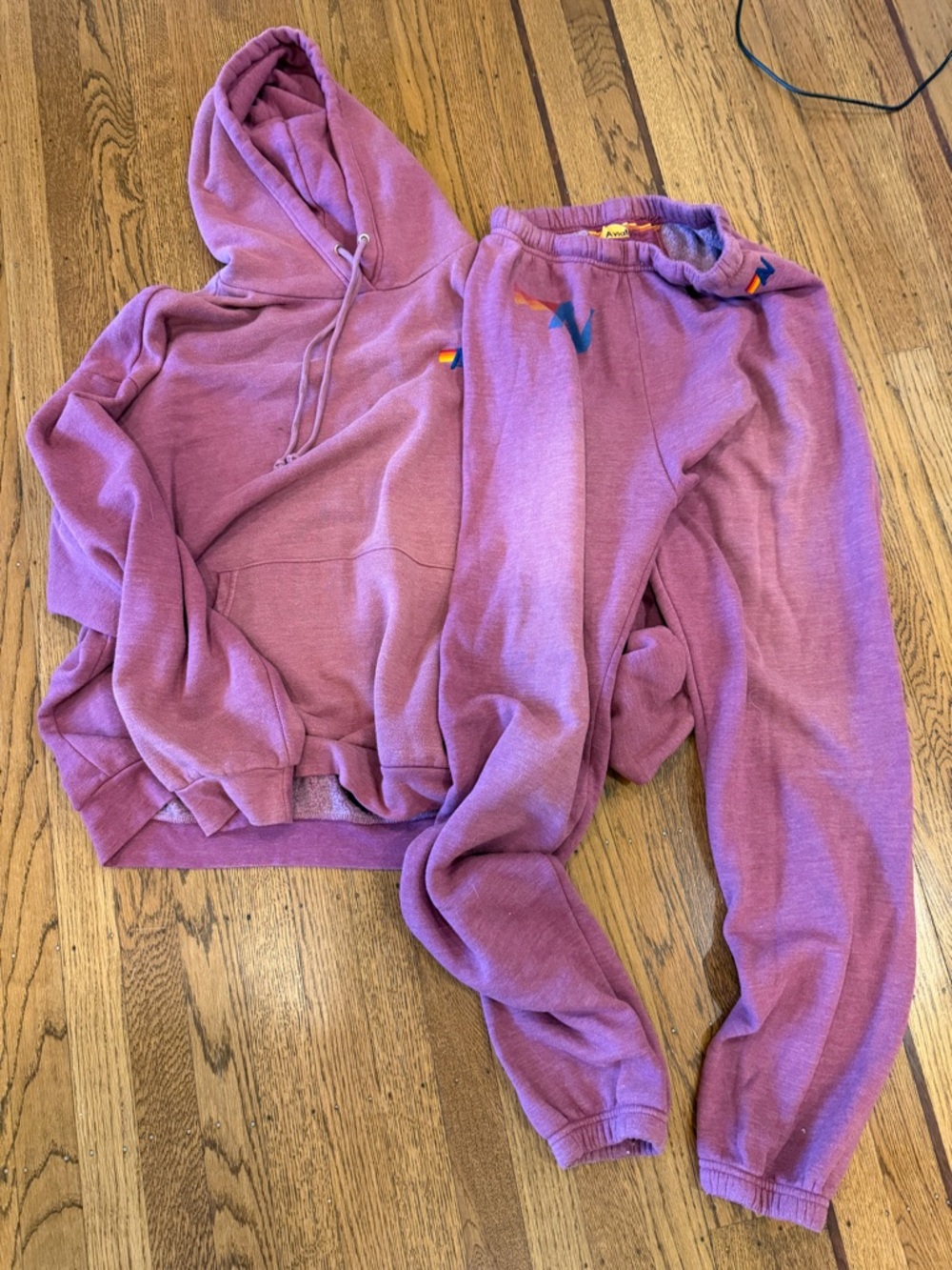 Aviator Nation Purple Track Pants & Hoodie Set